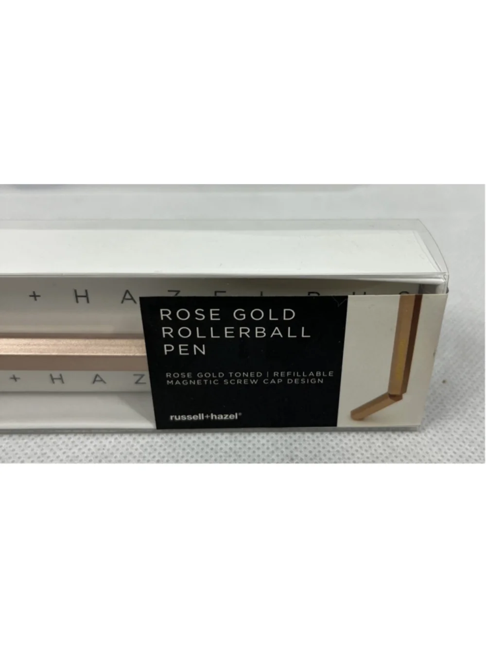 Russell + Hazel Gold Rose Gold Rollerball Pen • New In Original Box Magnetic
